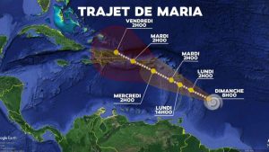 Trajectoire de l'ouragan Maria