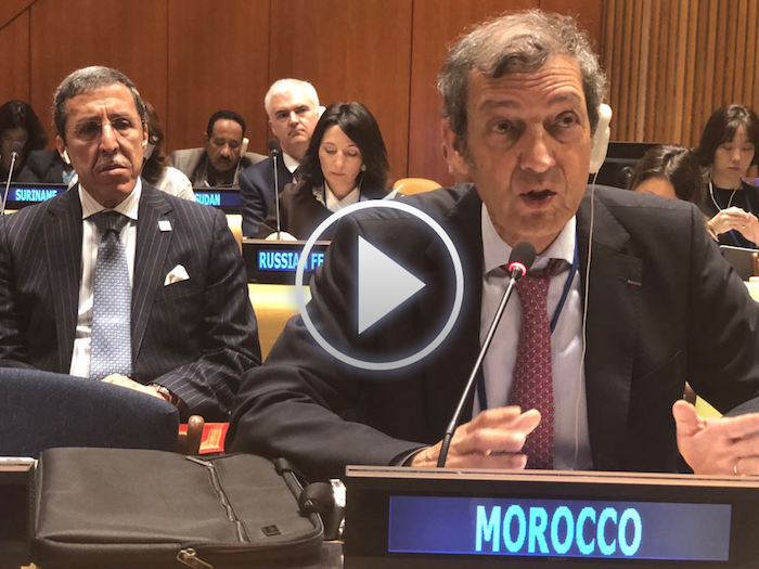 Le Haut Commissaire aux Eaux et Forêts et à la Lutte Contre la Désertification Docteur Abdeladim LHAFI expose au siège des Nations Unies à New York, la politique du Maroc dans la gestion des écosystèmes forestiers
