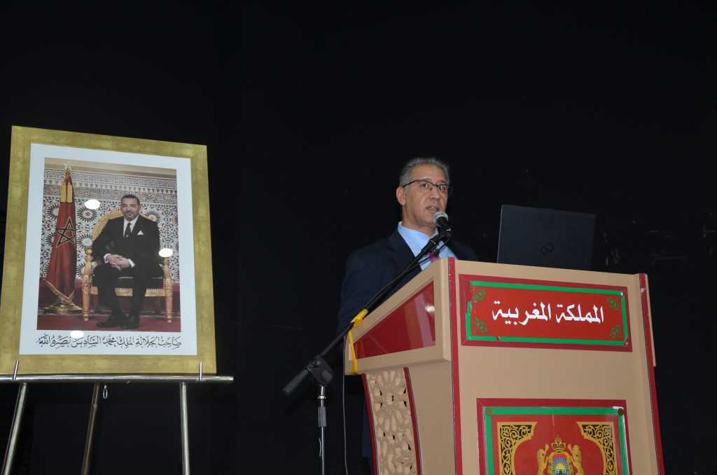 السيد الكاتب العام للوكالة المغربية للنجاعة الطاقية، السيد لحسن فرحات خلال الورشة التحسيسية : الضخ الشمسي : رافعة للنجاعة الطاقية والتنمية المستدامة في القطاع الفلاحي